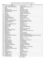 Thuật ngữ tiếng anh chuyên ngành Quản trị nhân lực