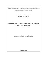 Luận án văn hóa thiền tông trong đời sống xã hội việt nam hiện nay