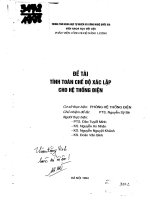 Tính toán chế độ xác lập cho hệ thống điện 