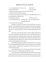 Nghiên cứu các mô hình vật lý và ứng dụng hệ phổ kế siêu cao tần trong nghiên cứu xác định độ ẩm đất 