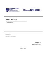 Marketing plan for E  notepad