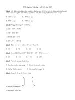 Đề ôn hè môn Toán lớp 4 lên lớp 5 năm 2015