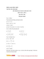 Đề thi khảo sát chất lượng đầu vào môn Toán lớp 6 trường THCS Bình Khê, Đông Triều năm 2015 - 2016