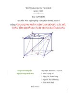 ỨNG DỤNG PHẦN mềm GSP để GIẢI các bài TOÁN tìm KHOẢNG CÁCH TRONG KHÔNG GIAN