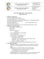 ĐỀ CƯƠNG HỌC PHẦN TOÁN KINH TẾ