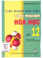Các dạng bài tập trắc nghiệm hóa học lớp 12 ngô ngọc an 