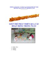 SÁNG KIẾN KINH NGHIỆM Giúp trẻ phát triển qua các hoạt động trong ngày