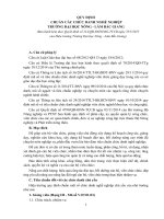 QUY ĐỊNH CHUẨN CÁC CHỨC DANH NGHỀ NGHIỆP TRƯỜNG ĐẠI HỌC NÔNG - LÂM BẮC GIANG