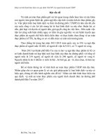 “ Khảo sát tình hình thực hành và làm hợp đồng mua bán nguyên liệu của người kinh doanh thức ăn đường phố thành phố Bến Tre năm 2015