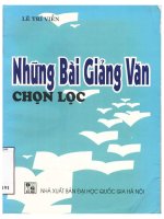 Những bài giảng văn chọn lọc lê trí viễn