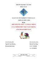 Đổi mới tổ chức và hoạt động của chính phủ trong giai đoạn hiện nay