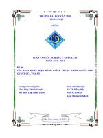 Các loại khiếu kiện hành chính thuộc thẩm quyền giải quyết của tòa án