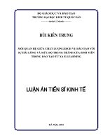 Mối quan hệ giữa chất lượng dịch vụ đào tạo với sự hài lòng và mức độ trung thành của sinh viên trong đào tạo từ xa e learning