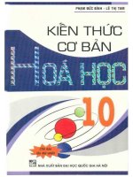 Kiến thức cơ bản hóa học 10 phạm đức bình 