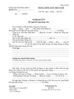 NGHỊ QUYẾT Đề nghị kết nạp đảng viên
