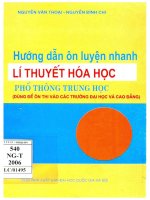Hướng dẫn ôn luyện nhanh lý thuyết hóa học THPT nguyễn văn thoại 