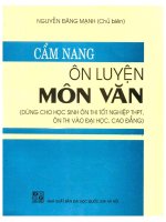 Cẩm nang ôn luyện môn vănnguyễn đăcng mạnh 