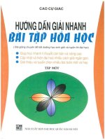 Hướng dẫn giải nhanh bài tập hóa học tập 1 cao cự giác 