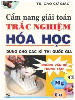 Cẩm nang giải toán trắc nghiệm hóa học cao cự giác 