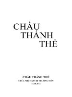 chầu thánh thể CẦU XIN CHÚA THÁNH THẦN