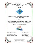 Bồi thường thiệt hại trong quản lý hành chính của nhà nước