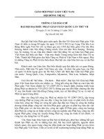 THÔNG cáo báo CHÍ đại hội đại BIỂU PHẬT GIÁO TOÀN QUỐC lần THỨ VII