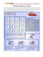 Bài tập Tiếng Anh trẻ em: Sports