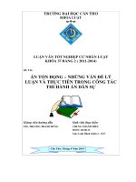 Án tồn đọng những vấn đề lý luận và thực tiễn trong thi hành án dân sự