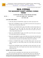 ĐỀ CƯƠNG THÍ NGHIỆM CHẤT LƯỢNG CÔNG TRÌNH DỰ ÁN VỆ SINH MÔI TRƯỜNG THÀNH PHỐ HỒ CHÍ MINH