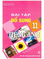 Bài tập bổ sung tiếng anh 11  hoàng thị lệ