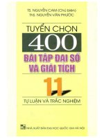 Tuyển chọn 400 bài tập đại số và giải tích 11 nguyễn cam 