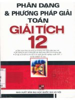 Phân dạng  phương pháp giải toán giải tích 12 trần đình thì 