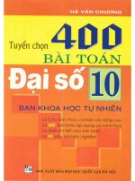 Tuyển chọn 400 bài toán đại số 10 hà văn chương 