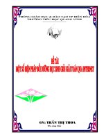 SKKN MỘT SỐ BIỆN PHÁP HƯỚNG DẪN HỌC SINH  GIẢI TOÁN QUA MẠNG INTERNET