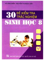 30 đề kiểm tra trắc nghiệm sinh học lớp 8 võ văn chiến 