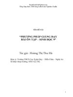 SKKN PHƯƠNG PHÁP GIẢNG dạy bài ôn tập – SINH học 9 