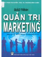 Giáo trình quản trị marketing  dành cho các trường đại học, cao đẳng khối kinh tế  phạm thị huyền, trương đình chiến pdf 