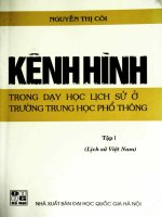 Kênh hình trong dạy học lịch sử ở trường THPT tập 1 NGUYỄN THỊ côi 