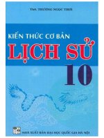 Kiến thức cơ bản lịch sử 10   trương ngọc thơi 