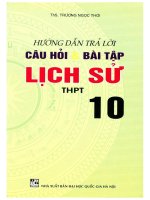 Hướng dẫn trả lời câu hỏi  bài tập lịch sử 10 trưng ngọc hợi 