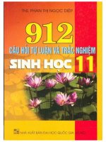912 câu hỏi tự luận và trắc nghiệm sinh học 11 phan thị ngọc diệp 
