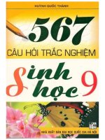 567 câu hỏi trắc nghiệm sinh học 9 huỳnh quốc thành 