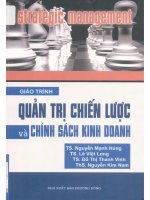 Giáo trình quản trị chiến lược và chính sách kinh doanh  nguyễn mạnh hùng và các tác giả khác pdf 