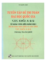 tuyển tập đề thi toán đại học quốc gia khối a b d từ năm 1995 2001 vũ quốc anh 