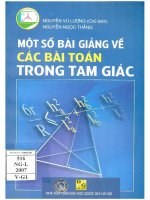 một số bài giảng về các bài toán trong tam giác nguyễn vũ lương 