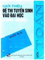 Giới thiệu đề thi tuyển sinh vào đại học 1997 2002 môn toán khối b d doãn minh cường 