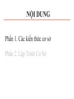 Slide bài giảng Lập Trình Cơ Sở