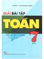 Giải bài tập toán 7 tập 2 lê nhứt 