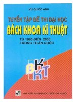 Tuyển tập đề thi đại học bách khoa kỹ thuật vũ quốc anh 