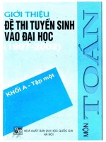 Giới thiệu đề thi tuyển sinh vào đại học 1997 2002 môn toán khối a tập 1 doãn minh cường 